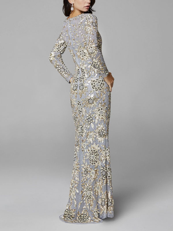 Lace mesh temperament evening dress ladies dress